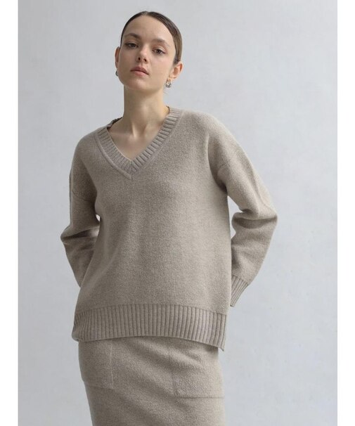 【新潟】パイル地リバーシブルニットVネックPO