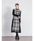 アートチェックバックリボンニットワンピ
