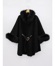 ベルテッドファーポンチョ