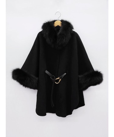 ベルテッドファーポンチョ