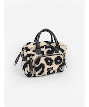 レオパードボアミニボストンバッグ