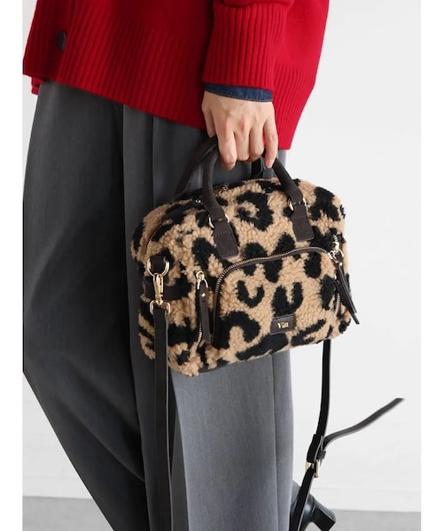 vin レオパードボアボディバッグ レオパードボアミニボストンバッグ｜メドックの通販｜&mall（アンド