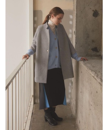 【尾州】Double Melton Cocoon Coat