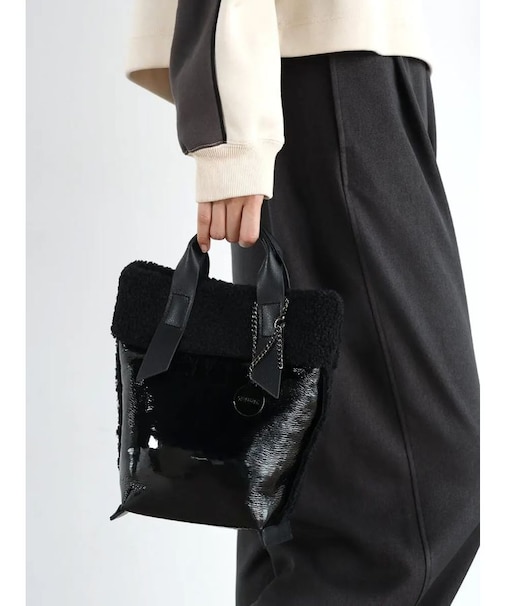 ボア×エナメルミニトート