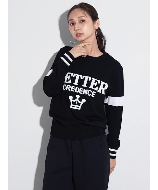 クラウンロゴニットプルオーバー