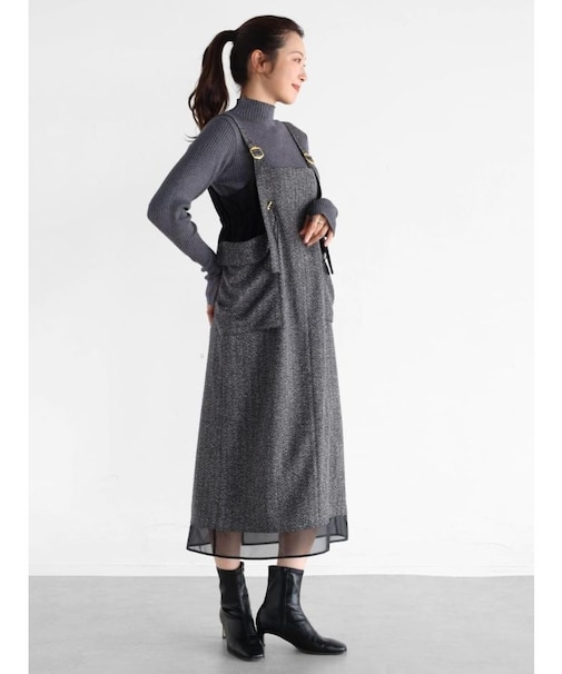 ツイードライクドロストジャンパースカート
