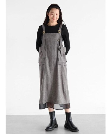 ツイードライクドロストジャンパースカート