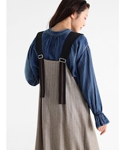 ヘリンボーンツイードジャンパースカート