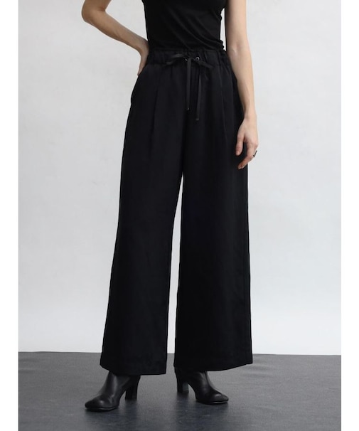 ドロストサテンワイドパンツ