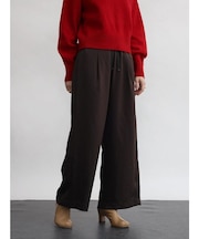 ドロストサテンワイドパンツ