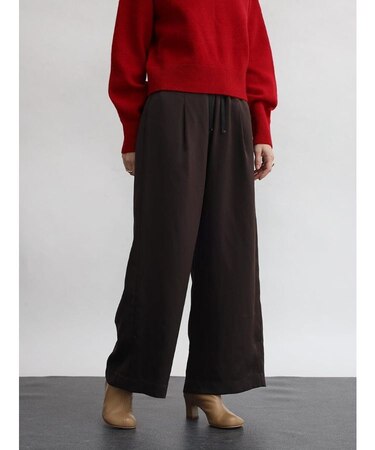 ドロストサテンワイドパンツ