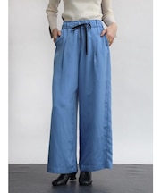 ドロストサテンワイドパンツ