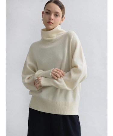 【諏訪】ボトルネックウールニットPO