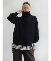 【諏訪】ボトルネックウールニットPO