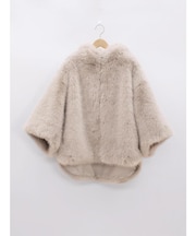 フーデッドボリュームファーコート