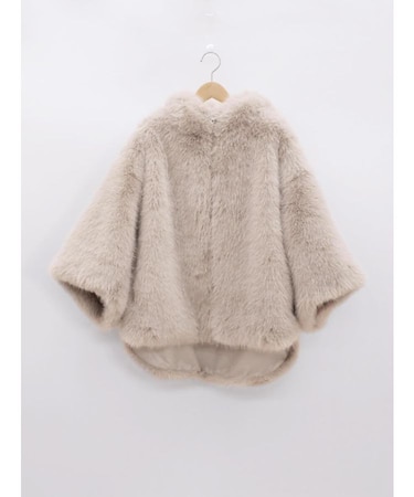 フーデッドボリュームファーコート