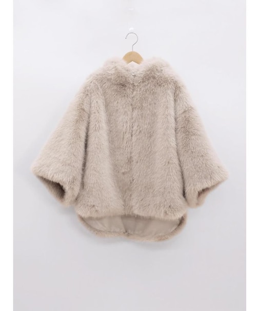 フーデッドボリュームファーコート