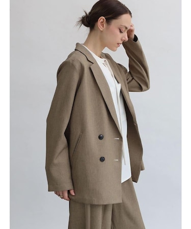 ドライメランジ千鳥テーラードジャケット