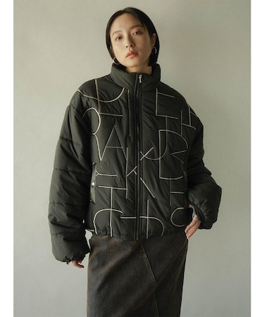 アート柄ボリュームジャケット