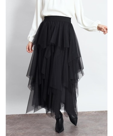 レイヤードチュールスカート