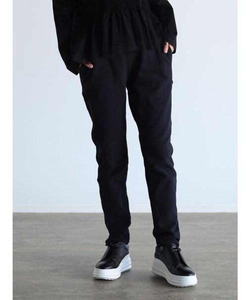 裏起毛ハイストレッチスリムパンツ