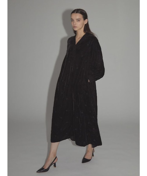 カフタンベロアワンピース