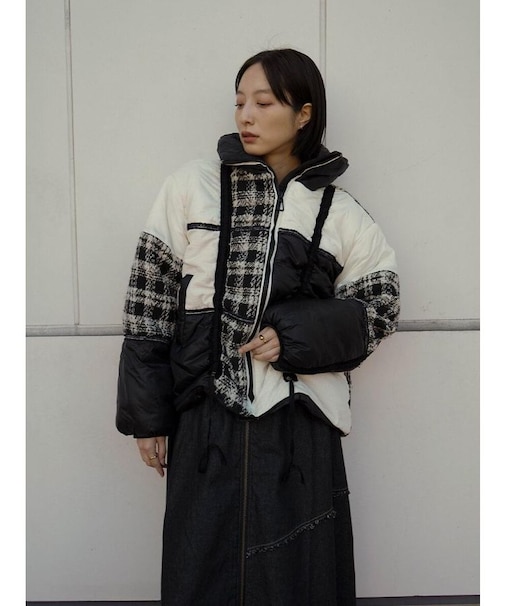 パッチワークデザインアウター