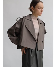 先染めツイルストレッチショートアウター