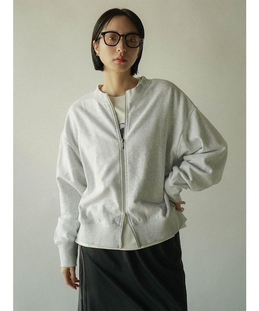 バックロゴジップアップスウェット