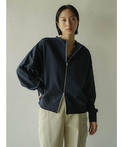 バックロゴジップアップスウェット