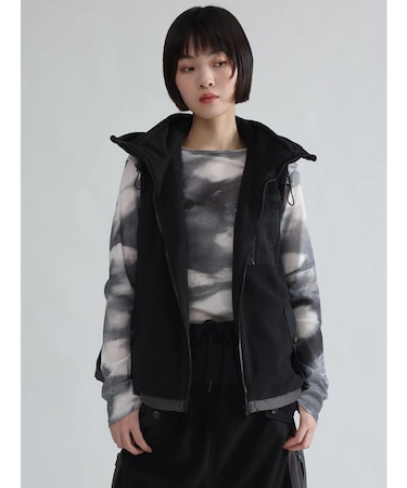 異素材ドッキングフリースベスト