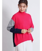 マルチカラーニットトップス