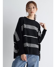 ジャガードドルマンニット