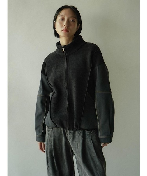 デニム切替ドッキングジャケット