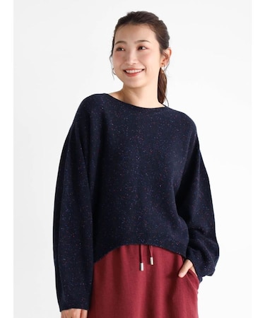 MIXネップクロップドプルオーバー