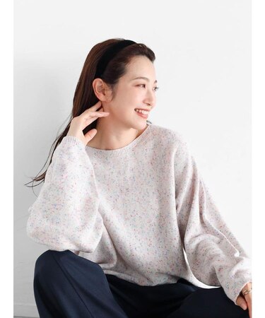 MIXネップクロップドプルオーバー