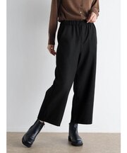 ウールライクストレッチワイドパンツ