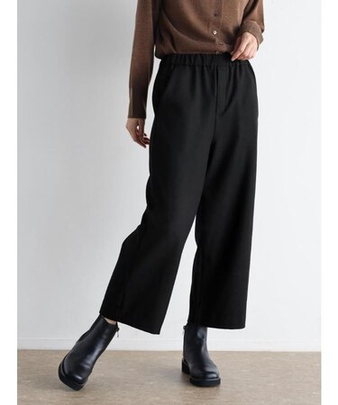 ウールライクストレッチワイドパンツ