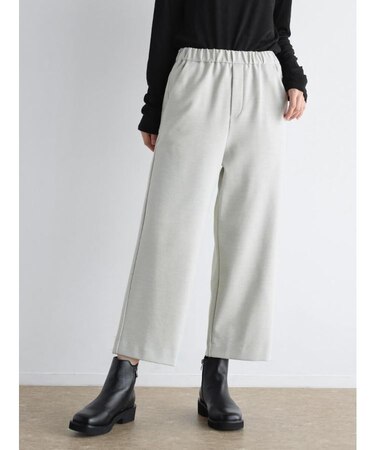 ウールライクストレッチワイドパンツ