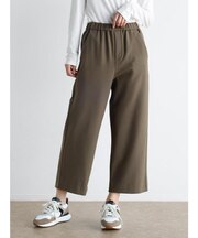 ウールライクストレッチワイドパンツ