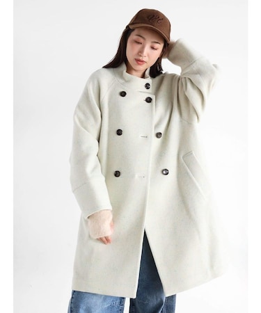 ネップスタンドカラーコート