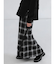 オンブレチェックフレアスカート