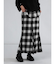 オンブレチェックフレアスカート