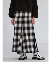 オンブレチェックフレアスカート