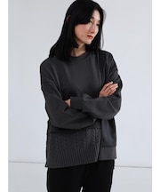 ニットドッキングスウェットプルオーバー