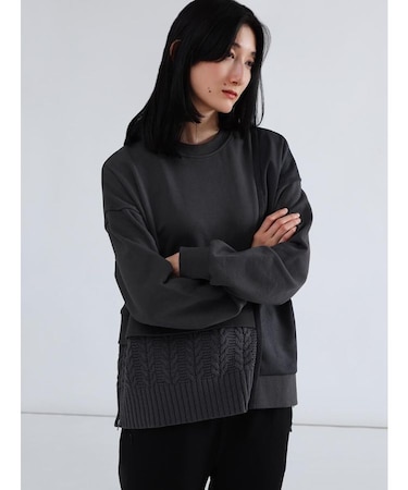 ニットドッキングスウェットプルオーバー