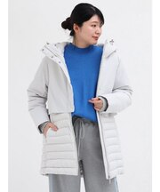 異素材ドッキングコート