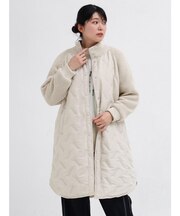 ニットスリーブロングブルゾン