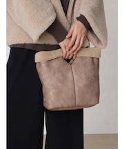 フェイクレザー2wayバッグ