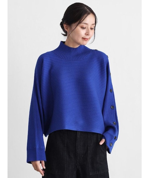 アームデザインクロップドニット